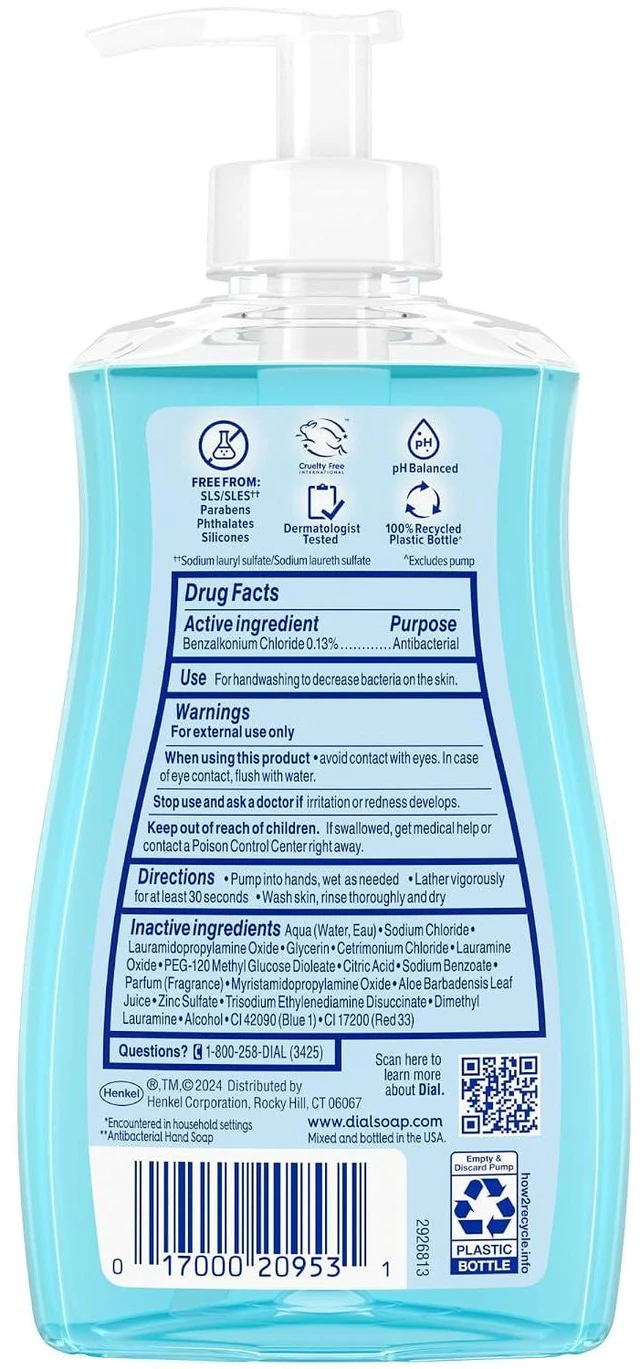 Alt view image 4 of 7 - Dial Antibacterial Liquid Hand Soap, Spring Water, 11 Fl Oz