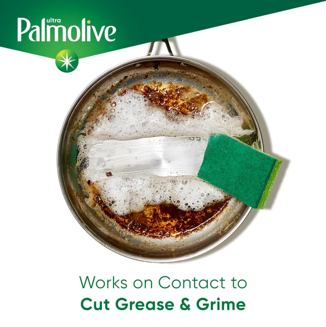 Alt view image 4 of 7 - Palmolive Ultra Strength Liquid Dish Soap, 32.5 fl oz, Cuts Grease and Grime, No Soaking Needed, Powerful on Plastics