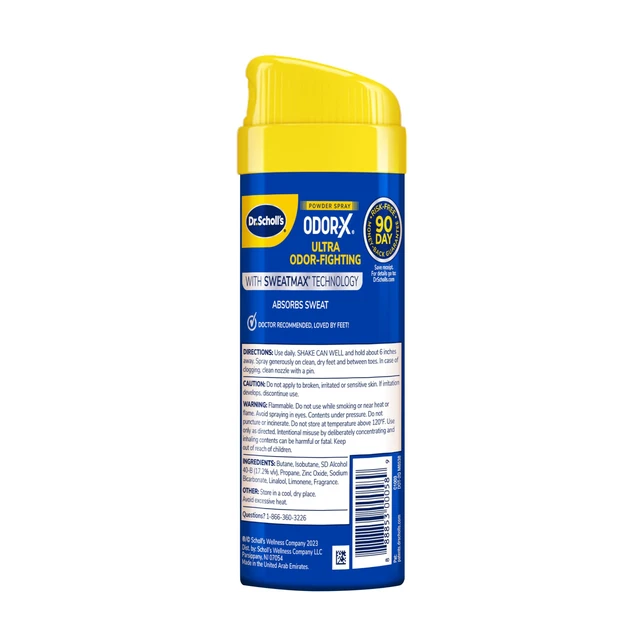 Alt view image 6 of 7 - Dr. Scholl's Odor-X Odor-Fighting Spray-Powder, All-Day Odor Protection and Sweat Absorption