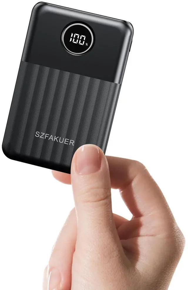 Main image of Portable Charger,Ultra Slim 10000mAh 22.5W Power Bank,USB C in/Output Fast Charging Mini Battery Pack Compatible with iPhone 17 16 15 14 Samsung S23 S22 S21 Google iPad etc (Black)