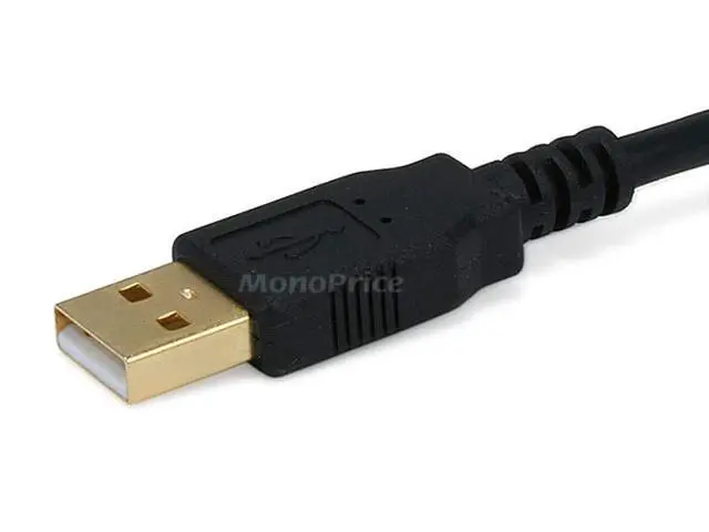 Alt view image 2 of 4 - 3-Feet USB 2.0 A Male to Mini-B 5pin Male 28/24AWG Cable with Ferrite Core (Gold Plated) (105447),Black