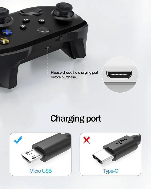 Alt view image 2 of 7 - 10 ft Micro USB Charger Cable Fit for PS4 Controller, Xbox One X S, Kindle Paperwhite, Amazon Fire Tablet, Roku Streaming Stick Express Premiere+, Android Phone Data Sync Power Cord