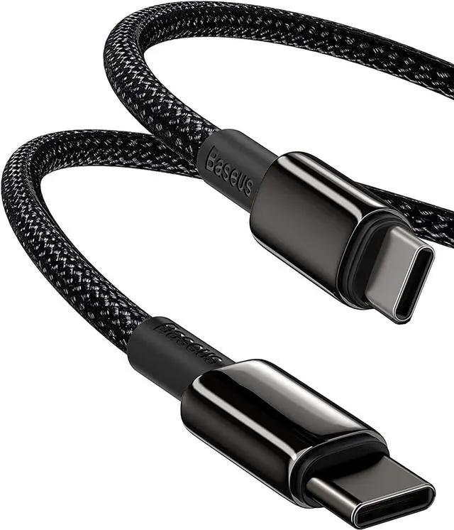 Main image of USB C Cable, 100W PD 5A QC 4.0 Fast Charging USB C to USB C Cable, Zinc Alloy Nylon Braided USB Type C Charger Cable for iPhone 16 15 Pro Plus Pro Max, MacBook, iPad Pro, Samsung S23/S22 (10ft)