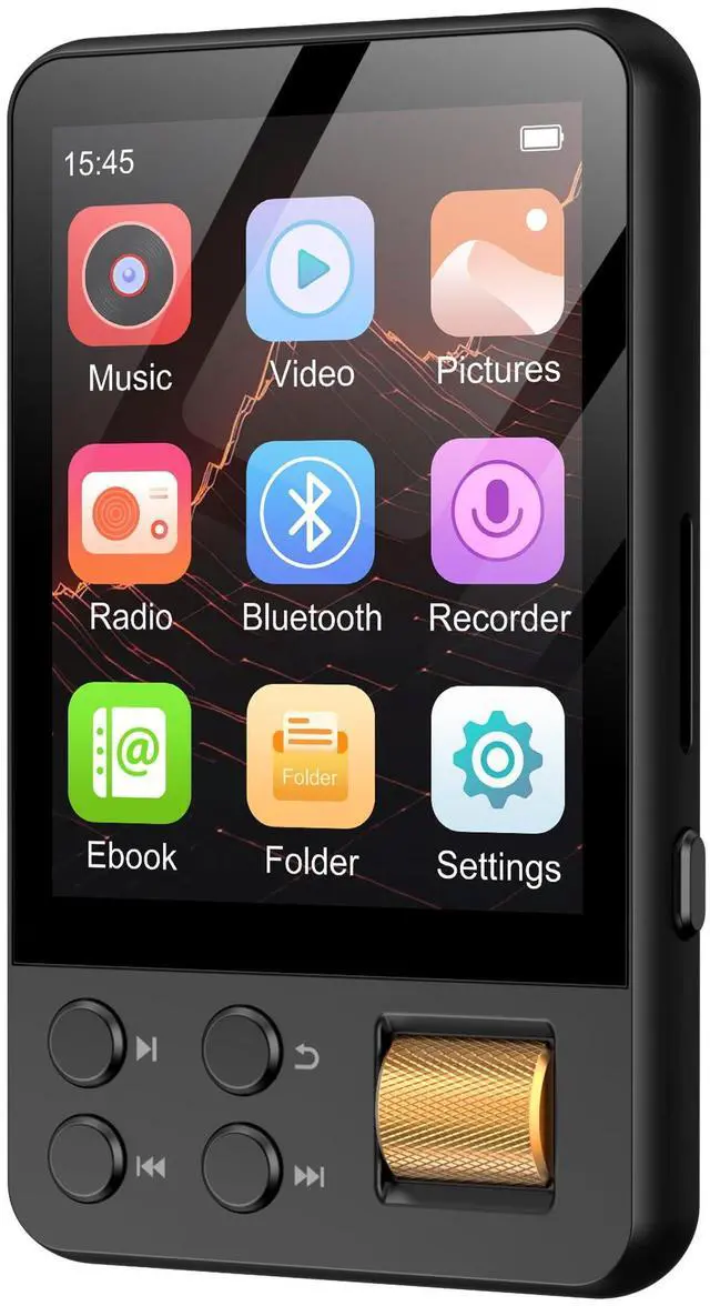 Main image of 64GB MP3 Player with Bluetooth 5.3, Music Player with Built-in HD Speaker, FM Radio, Voice Recorder, HiFi Sound, E-Book, Earphones Included