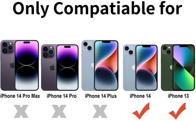 Alt view image 2 of 5 - Phone Case Compatible with iPhone 13 & iPhone 14, Clear Case Shockproof Protective Bumper Slim Cover for 6.1 Inch