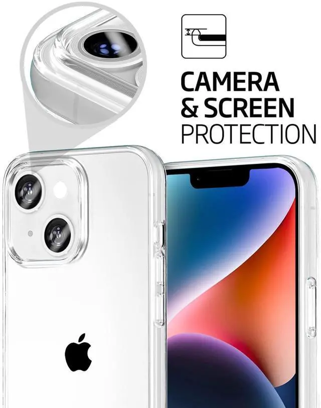 Alt view image 4 of 5 - Phone Case Compatible with iPhone 13 & iPhone 14, Clear Case Shockproof Protective Bumper Slim Cover for 6.1 Inch