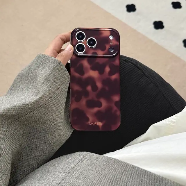 Alt view image 4 of 7 - Cute Phone Case for iPhone 17 Pro Case Tortoise Shell Pattern Leopard Full Camera Protective Slim Shockproof Cool Trendy Aesthetic-Brown Amber