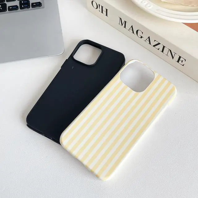 Alt view image 4 of 7 - Compatible with iPhone 15 Case, Cute Fashion Aesthetic Striped Pattern Cover for Women, Shockproof Soft TPU and Hard PC Protective Phone Case for iPhone 15 6.1"- Pink