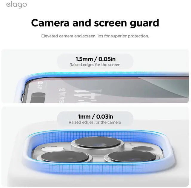 Alt view image 5 of 7 - Compatible with iPhone 16 Pro Max Case, Premium Liquid Silicone Case, Full Body Protective Cover, Shockproof, Slim Phone, Anti-Scratch Soft Microfiber Lining, 6.9 inch (White)
