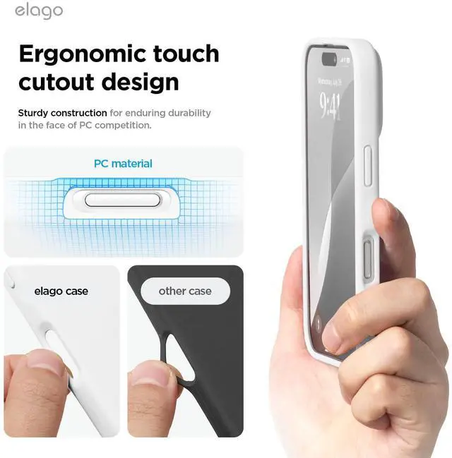 Alt view image 7 of 7 - Compatible with iPhone 16 Pro Max Case, Premium Liquid Silicone Case, Full Body Protective Cover, Shockproof, Slim Phone, Anti-Scratch Soft Microfiber Lining, 6.9 inch (White)