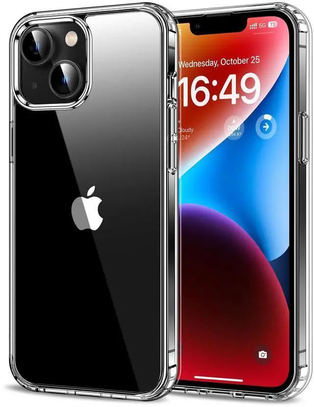 Main image of Case for iPhone 14 6.1-Inch, Non-Yellowing, Drop Protection, Anti-Scratch Transparent Hard Back Phone Cover - Crystal Clear