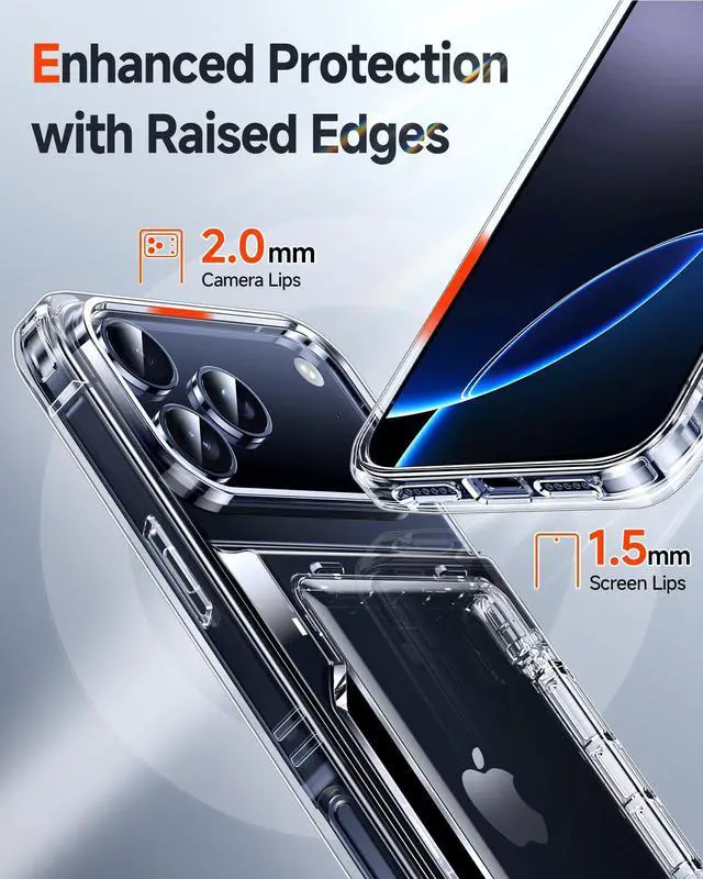 Alt view image 6 of 7 - for iPhone 17-Pro-Max Cases: Clear Wallet Card Holder Cover Women i Phone 17pro Promax Funda para iPhone17 Maxcase iohone 17promax Active Style Credit Storage Pocketable Design, Transparente