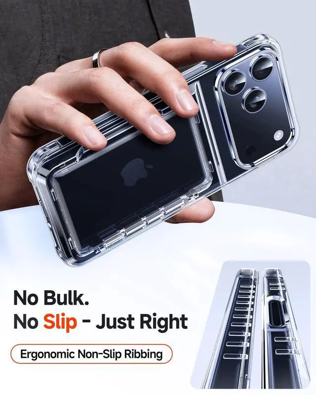 Alt view image 7 of 7 - for iPhone 17-Pro-Max Cases: Clear Wallet Card Holder Cover Women i Phone 17pro Promax Funda para iPhone17 Maxcase iohone 17promax Active Style Credit Storage Pocketable Design, Transparente