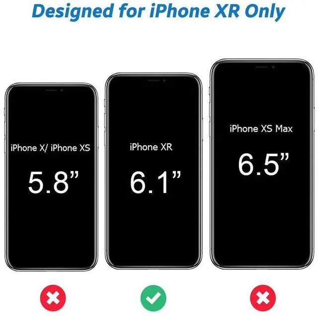 Alt view image 7 of 7 - Compatible with iPhone XR Case, Heavy Duty Full-Body Defender Protective Bling Glitter Sparkle Hard Shell Armor Hybrid Shockproof Silicone Rubber Bumper Cover for 6.1-Inch, Rose Gold