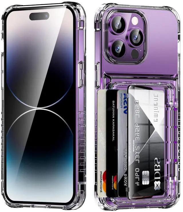Main image of for iPhone 14 Pro Max Case Wallet Clear Protective Phone Case with Credit Card Holder Heavy Duty Protection Shockproof Anti-Scratch Anti-Yellow Cover for iPhone 14 Pro Max 6.7 inch Transparent
