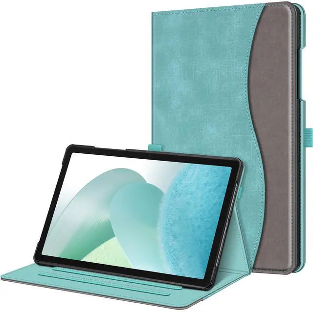 Main image of Case for Samsung Galaxy Tab A11+ Plus 11 Inch 2025/ A9+ Plus 2023, Multi-Angle Viewing Smart Stand Back Cover with Pocket Auto Wake/Sleep, Turquoise