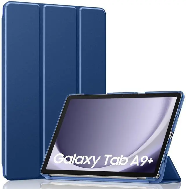 Main image of for Galaxy Tab A9 Plus/A9+ Case 11 inch 2023, Slim Stand Hard PC Translucent Back Shell Smart Cover for Galaxy Tab A9 Plus Tablet SM-X210/X216/X218, Auto Wake/Sleep, Navy Blue