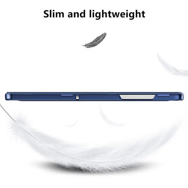 Alt view image 7 of 7 - for Galaxy Tab A9 Plus/A9+ Case 11 inch 2023, Slim Stand Hard PC Translucent Back Shell Smart Cover for Galaxy Tab A9 Plus Tablet SM-X210/X216/X218, Auto Wake/Sleep, Navy Blue
