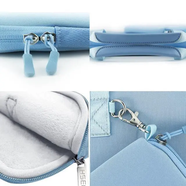 Alt view image 7 of 7 - Laptop Sleeve 14 inch Case with Small Case, Compatible with MacBook Neo 14, MacBook Pro 14 M5/M4/M3/M2/M1, XPS 14 and Most 14 inch Notebooks, Neoprene Computer Handbag,SK01BL01
