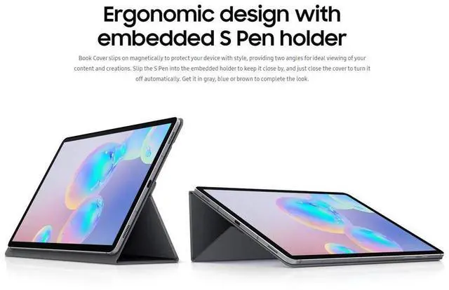 Alt view image 2 of 2 - Book Cover (EF-BT860) for Galaxy Tab S6 - Grey