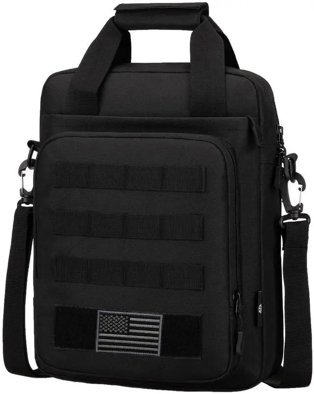Main image of Tactical Messenger Bag, Tactical Briefcase for Men Tactical Laptop Bag Heavy Duty MOLLE Shoulder Pack Handbag for Men(Black)