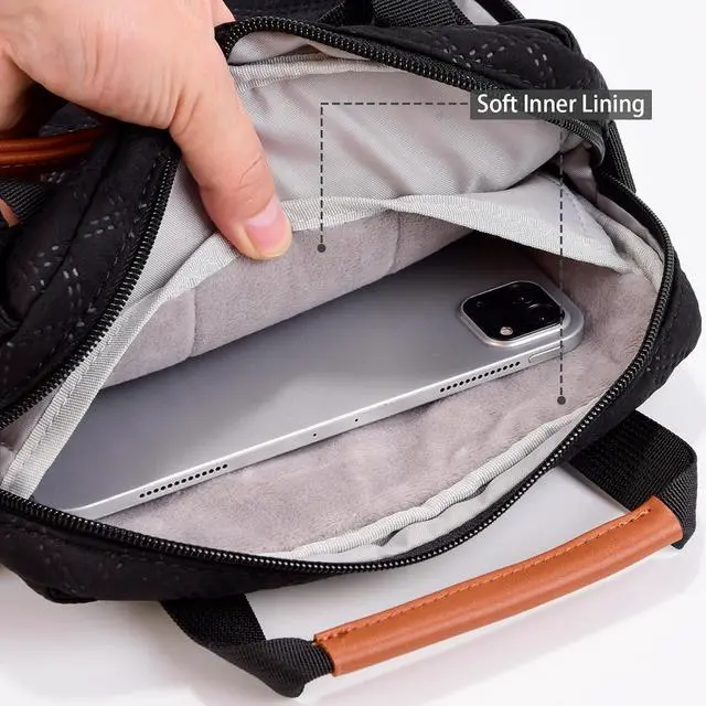 Alt view image 2 of 7 - Tablet Sleeve Bag with Shoulder Strap, Black, 9-11 inch