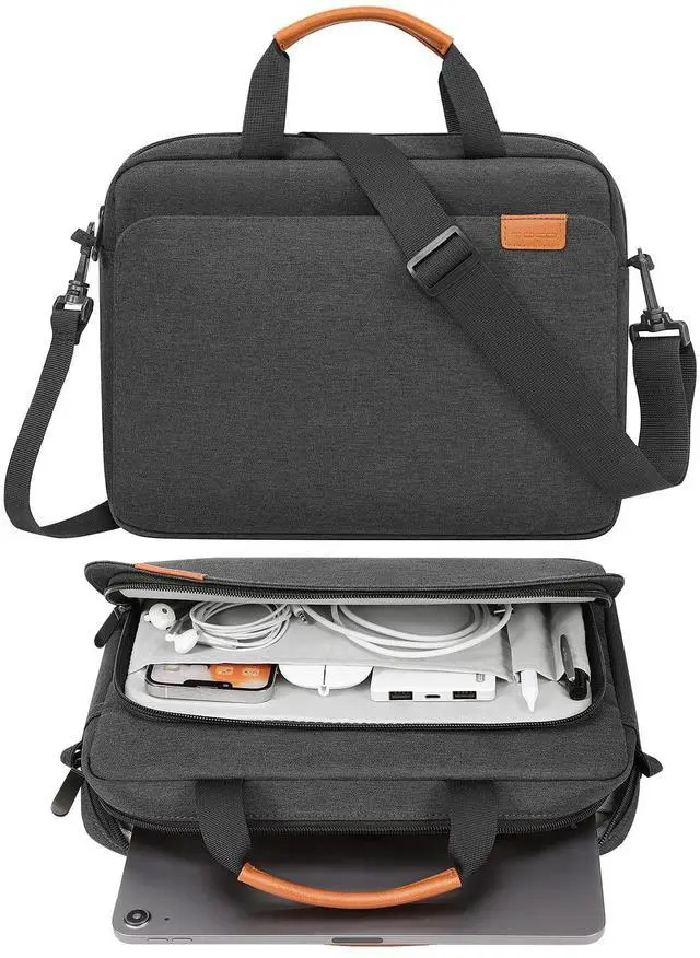 Main image of 9-11 Inch Tablet Sleeve Case, Protective Handle Shoulder Bag Fits New 11inch iPad Air M4 2026/Pro M5/M4, iPad A16 2025, 10th/Air 5/4th 10.9, iPad 9/8/7th 10.2, Tab S8/S9 11, Black & Gray