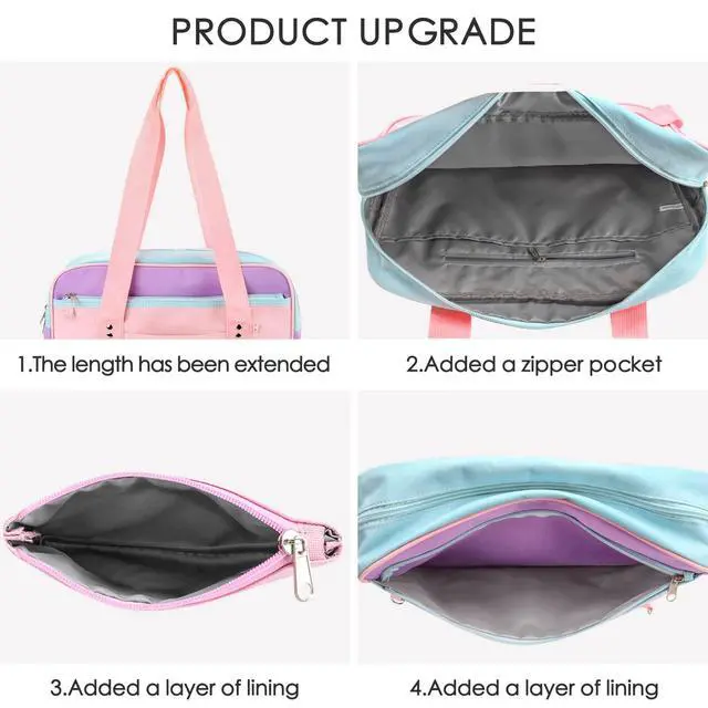 Alt view image 3 of 6 - Kawaii Ita Bag Japanese School Bag Cute Tote Bag Large Shoulder Anime Heart Purse