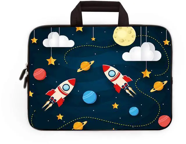 Main image of Universal 7~9 inch Kids Tablet Portable Neoprene Zipper Carrying Sleeve Case Bag Fits 7" 8" 8.5" 8.9" 9" iPad Mini 5 4 3 2 1, Galaxy Tab A 8.0 (Rocket)