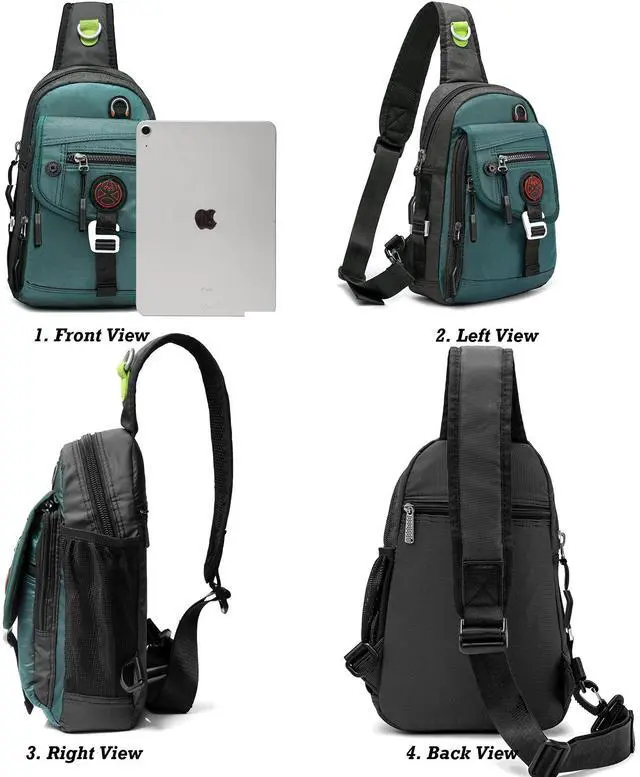 Alt view image 2 of 7 - Sling Bag Chest Shoulder Backpack Crossbody Bags for Tablet Laptop Outdoor Hiking Men Women