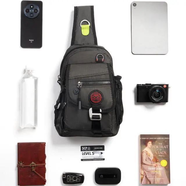 Alt view image 3 of 7 - Sling Bag Chest Shoulder Backpack Crossbody Bags for Tablet Laptop Outdoor Hiking Men Women