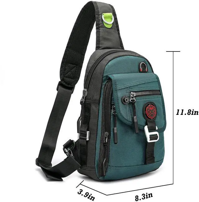 Alt view image 7 of 7 - Sling Bag Chest Shoulder Backpack Crossbody Bags for Tablet Laptop Outdoor Hiking Men Women