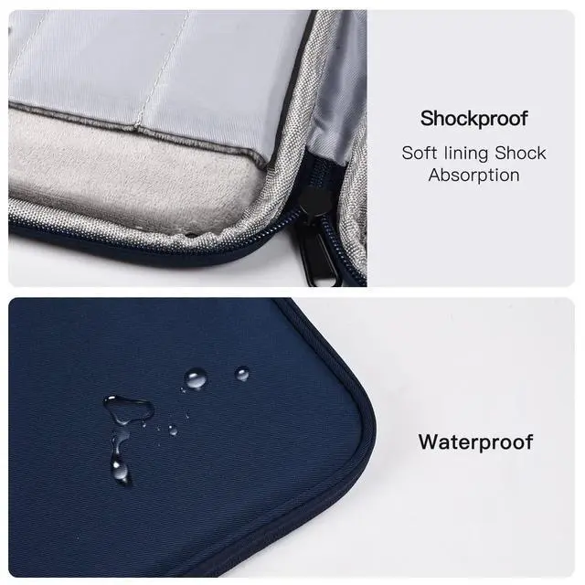 Alt view image 5 of 6 - 9-11 Inch Tablet Sleeve Bag for iPad Pro 11 M5 M4/Air 11 M2 M3 M4,Samsung Galaxy Tab A9+ S11 S9/S8 Ultra 11"/A8/S7/A7/S6 Lite 10.4"/S5e,iPad Air 5 4 10.9"/Air 2 9.7"/iPad 9 8 10.2" Pouches Case-Blue
