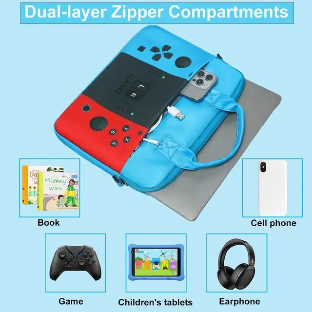 Alt view image 5 of 7 - Kids Tablet Carrying Bag, 10-12.5 Inch Tablet Sleeve Bag with Shoulder Strap, Unicorn