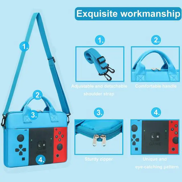 Alt view image 7 of 7 - Kids Tablet Carrying Bag, 10-12.5 Inch Tablet Sleeve Bag with Shoulder Strap, Unicorn