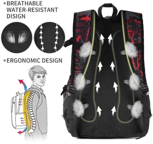 Alt view image 4 of 6 - School Backpack Travel Bag for Men & Women Lightweight College Back Pack with Laptop Compartmen