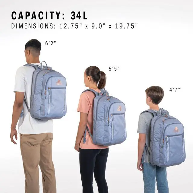 Alt view image 7 of 7 - Excel 7 School Backpack for Laptop, Gym and Travel, 34L