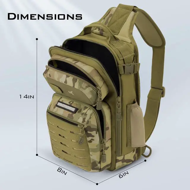 Alt view image 3 of 7 - BlowBak Tactical Sling Tackle Bag-Lightweight Fishing Backpack Storge Fishing Gear and Equipment,Gift for Men