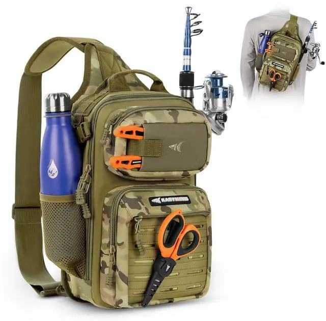 Main image of BlowBak Tactical Sling Tackle Bag-Lightweight Fishing Backpack Storge Fishing Gear and Equipment,Gift for Men