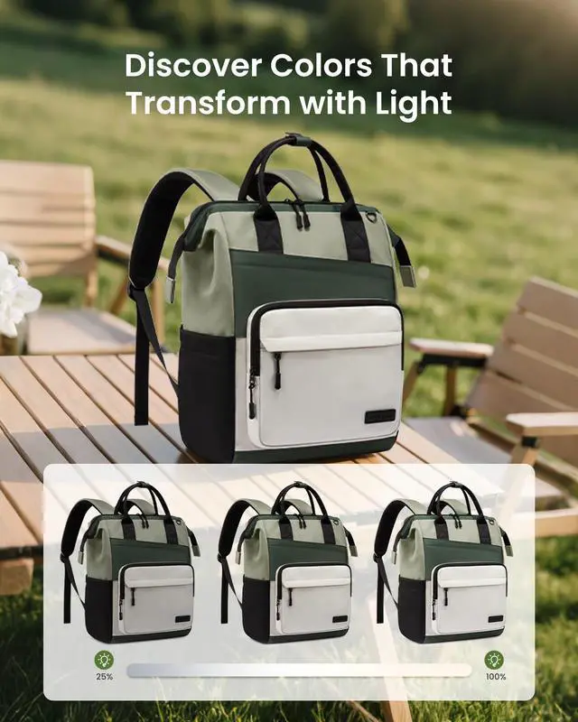 Alt view image 7 of 7 - Laptop Backpack for Women, 15.6 Inch Travel Backpack for Work College Business, Water Resistant Teacher Nurse Bag with Large Capacity, School Bookbag Bags Cute Daypack for Woman Girls