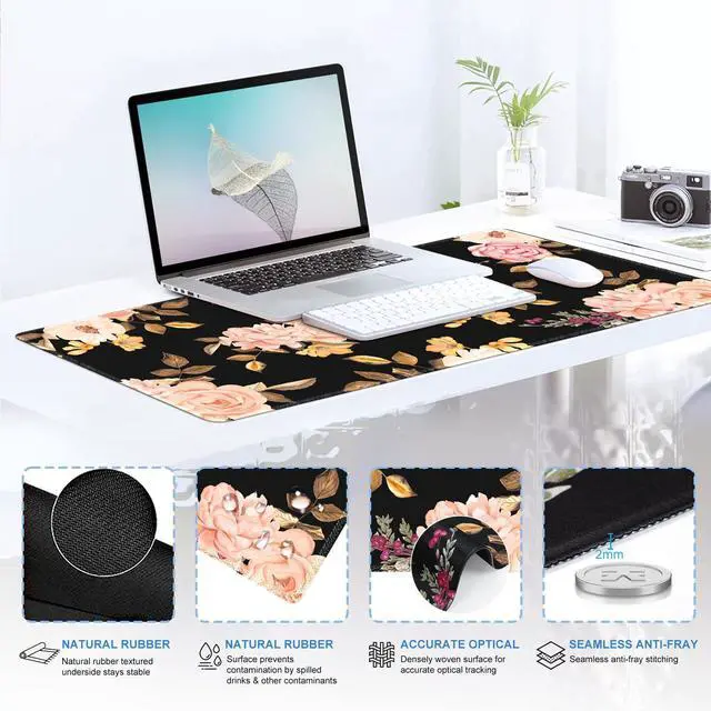 Alt view image 4 of 7 - Desk Mat, Gaming Mouse Pad Wrist Support Set,4in1 XXL Large Mousepad + Keyboard Wrist Rest+Mouse Wrist Rest+Coaster Set with Ergonomic Design for Home Office Table Computer-Penoy