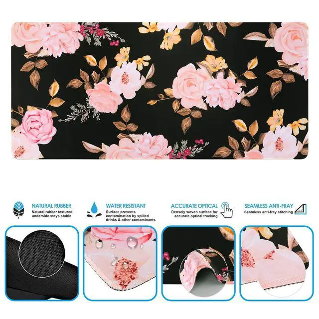 Alt view image 5 of 6 - Keyboard Mouse Pad Set,Extended Gaming Mouse Pad + Keyboard Wrist Rest Support, Memory Foam, Easy Typing Pain Relief, 3Pcs (35.4×15.7 in) Large Ergonomic XXL Thick Mousepad Desk Mat