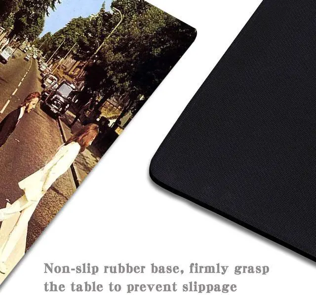 Alt view image 4 of 6 - Gaming Mouse Pad - Non-Slip Rubber Base, Wireless Mouse Compatible, Beatles Forever Live a Wonderful Life Desk Decor