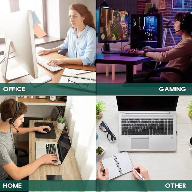 Alt view image 7 of 7 - Mouse Pad, Non-Slip Rubber Base Mouse Mat Waterproof Gaming Mouse Pad for Wireless Mouse, Computers Laptop Home Office (Waterfall)