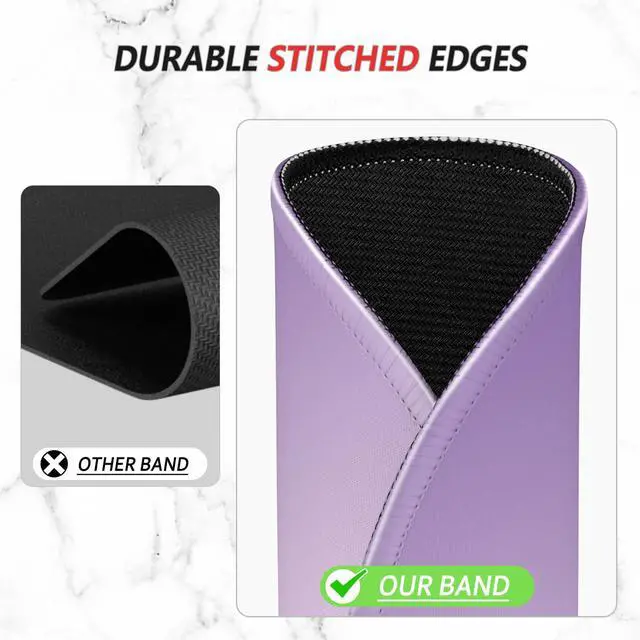 Alt view image 5 of 7 - Mouse Pad Non-Slip Rubber Base Smooth Surface Stitched Edges Waterproof Durable Compatible with All Mice for Office & Gaming, Desk Accessory, Diameter 8.7 inch, Lavender Gradient