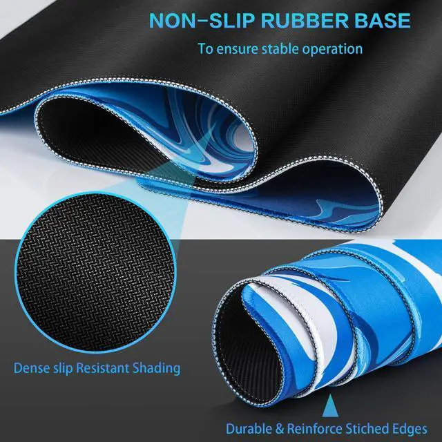 Alt view image 4 of 7 - Gaming Mouse Pad, Fluid Pattern Mouse Pad 31.5x11.8inch Large Extended Computer Mouse Mat Keyboard Full Desk Mousepad for Gaming, Office, Home
