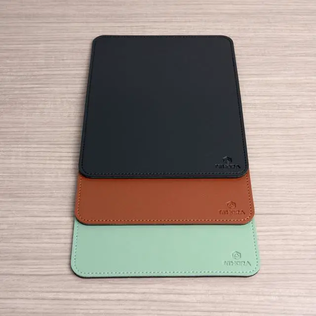Alt view image 6 of 7 - : Faux Leather Mouse Pad Elegant & Waterproof | Synthetic Leather, Non-Slip Rubber Base, Stitched Edges | Ideal for Laptop, Office (Black, 7 x 9 Inches)