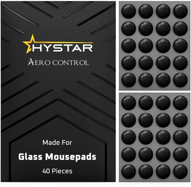 Main image of Aero Control | 40 Dot Mouse Skates for Glass Mousepad | Durable UPE Material | Rounded Edges | Quiet and Controlled Glide