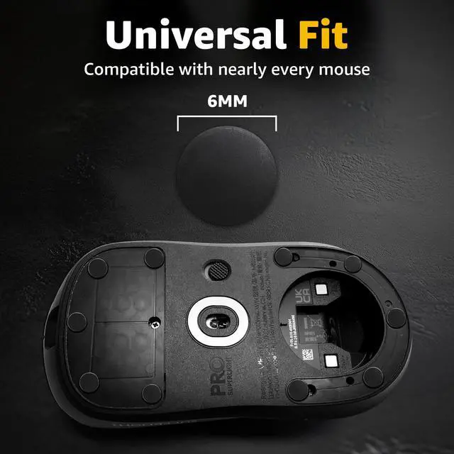Alt view image 5 of 7 - Aero Control | 40 Dot Mouse Skates for Glass Mousepad | Durable UPE Material | Rounded Edges | Quiet and Controlled Glide