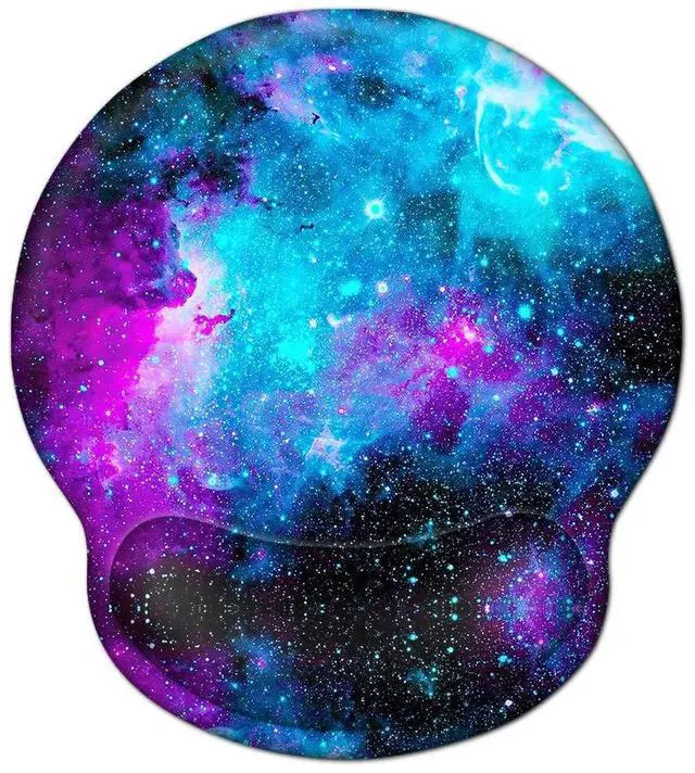 Main image of Mouse Pad with Wrist Rest Support, Gel Cute Mouse Pads Non Slip Rubber Base Mousepad, Ergonomic Mouse Wrist Rest Pad for Laptop Computer Home Office Working Gaming Pain Relief, Nebula Galaxy